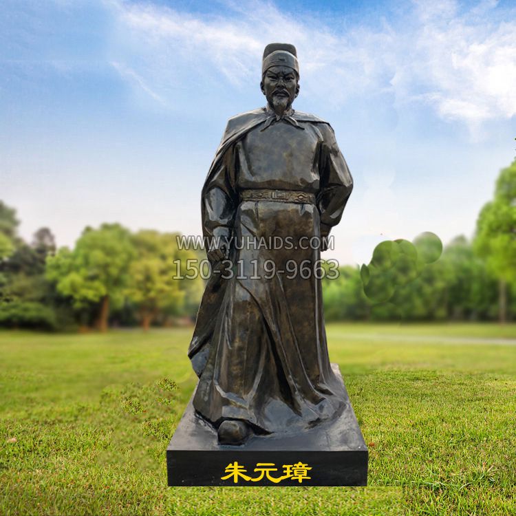 朱元璋玻璃鋼仿銅雕塑