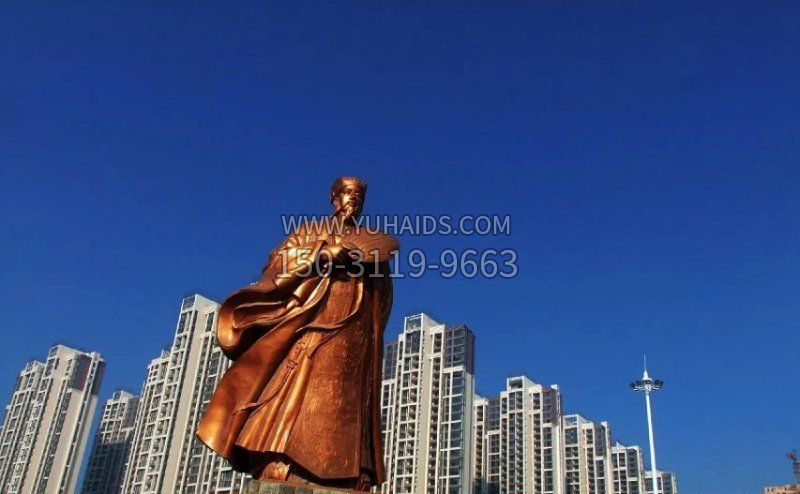 諸葛亮古代名人銅雕 (2)雕塑