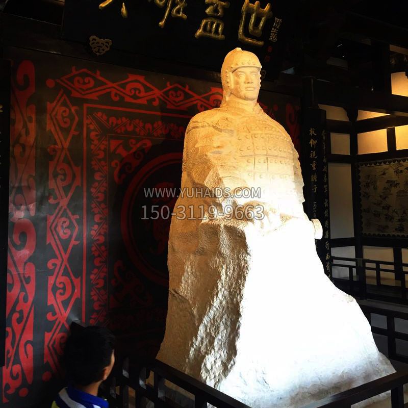 英雄蓋世楚霸王石雕像雕塑