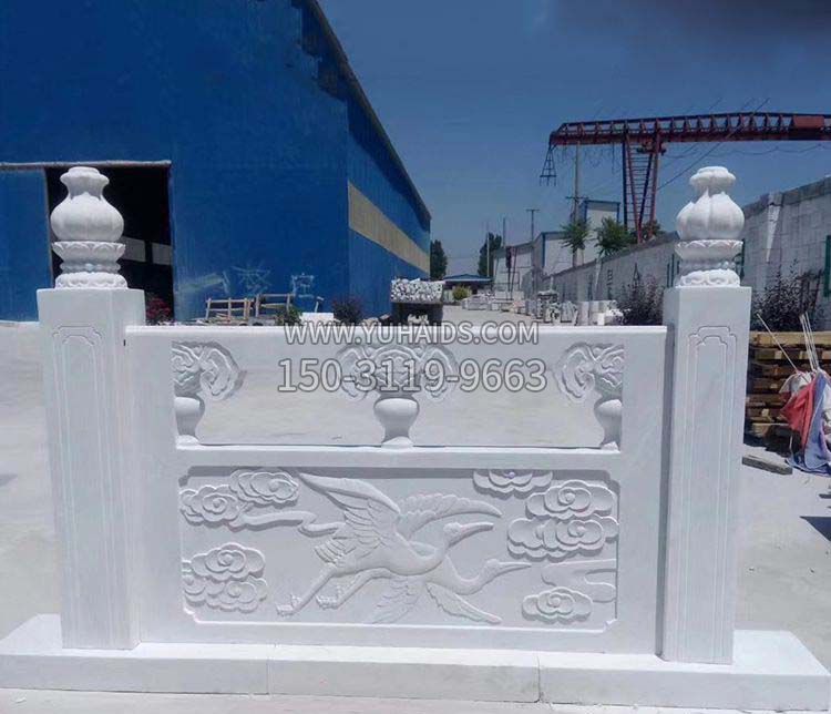 園林漢白玉石欄板景觀石雕 (2)雕塑