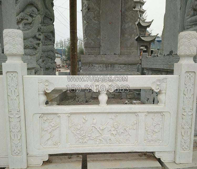 園林漢白玉石欄板景觀石雕 (3)雕塑