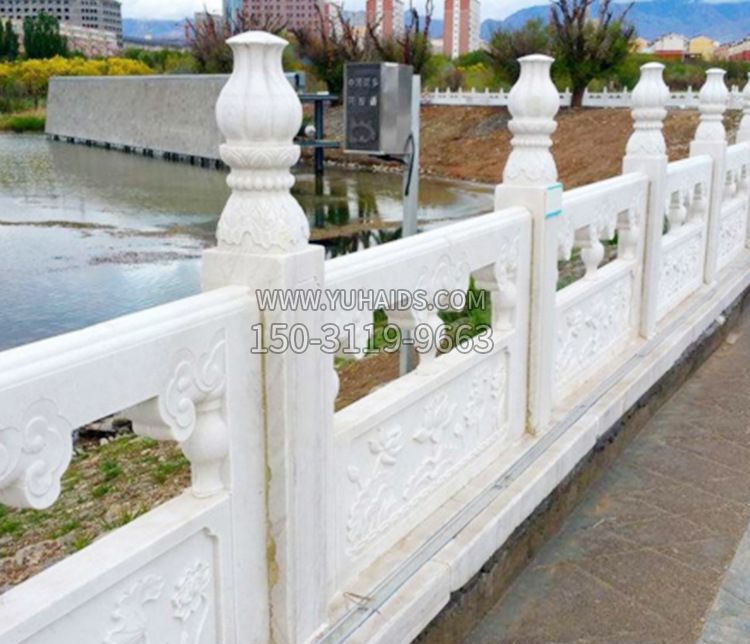 園林漢白玉石欄板景觀石雕_2 (2)雕塑