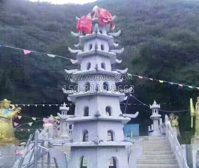 園林景觀大理石寶塔石雕雕塑