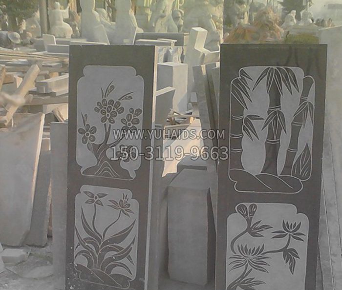 園林景觀仿古石欄板 (4)雕塑