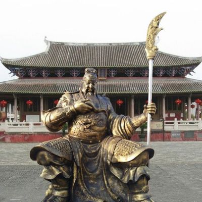 坐式宗教寺廟供奉財神武財神關羽雕塑