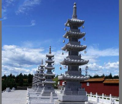 園林景觀鏤空仿古大理石佛塔