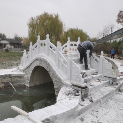 公園造景裝飾漢白玉石雕小橋