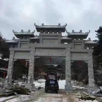 大理石石雕園林景區(qū)大型中式牌坊