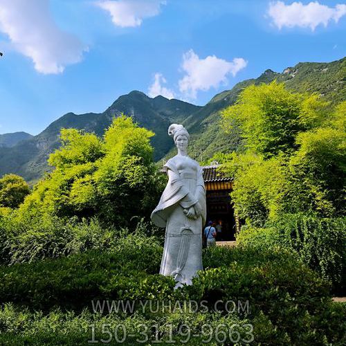 園林景區(qū)歷史人物古代美女漢白玉站立王昭君像石雕塑