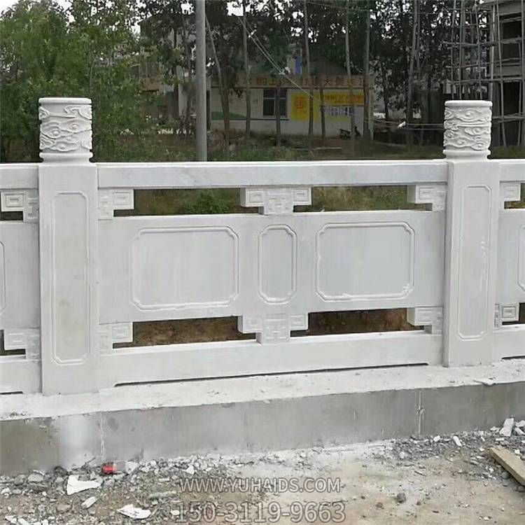 大理石雕刻防護(hù)圍欄公園景區(qū)拱橋圍欄定制雕塑