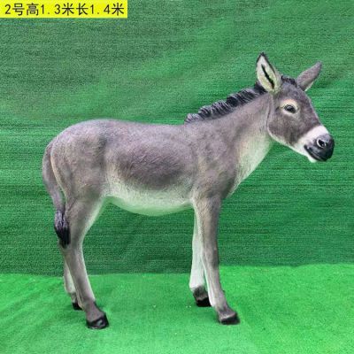 毛驢，玻璃鋼仿真動物雕塑