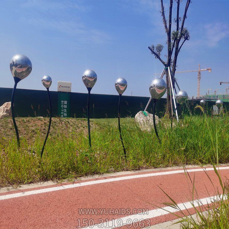 戶外公園路邊不銹鋼創(chuàng)意氣球雕塑