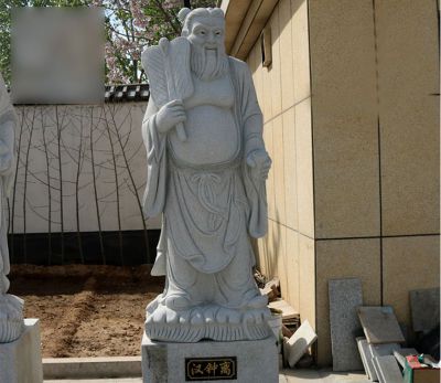 戶(hù)外園林寺廟大理石石雕漢鐘離雕塑