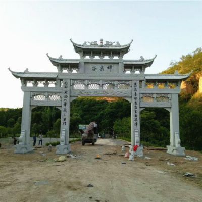 石雕牌坊仿古村口景區(qū)寺廟門口裝飾優(yōu)質(zhì)天然石材