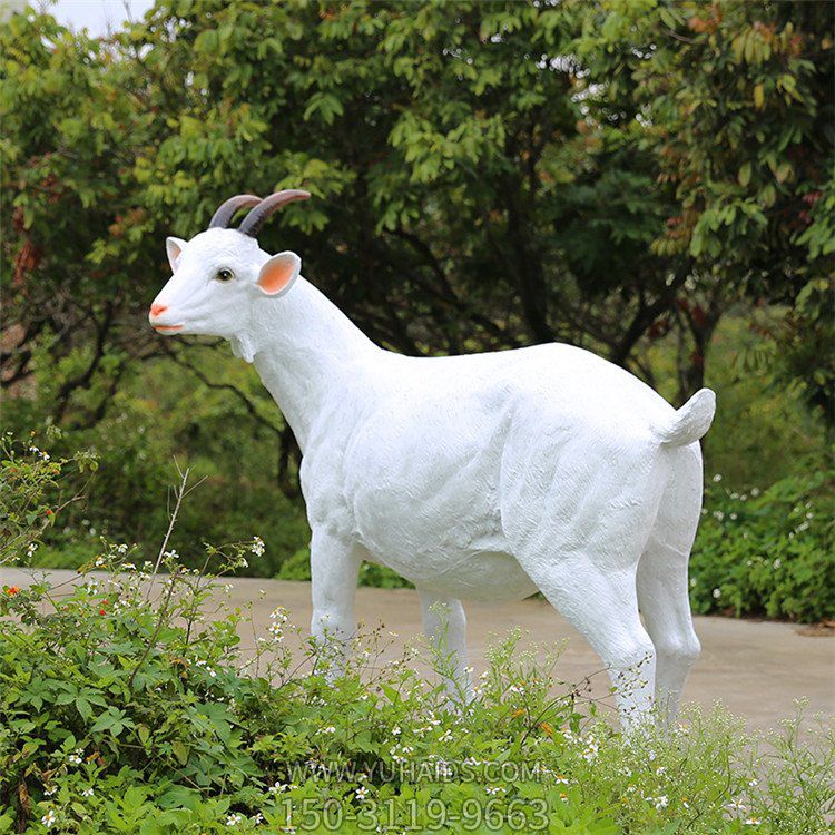 公園草坪仿真動(dòng)物玻璃鋼戶外擺件雕塑