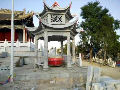 寺廟景區(qū)擺放雙層寶頂鏤空仿古休息涼亭