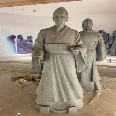 玻璃鋼仿銅人物雕塑 校園景區(qū)展廳古代人物雕塑