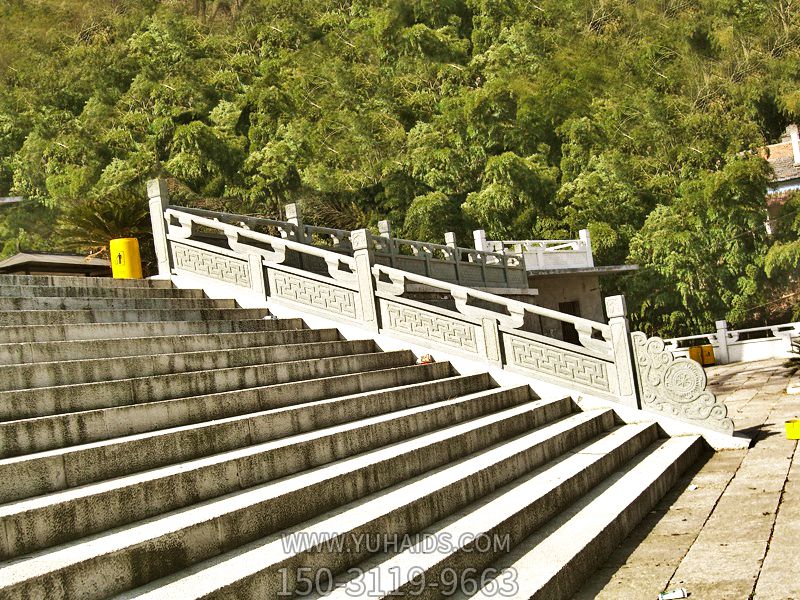 寺廟臺(tái)階大理石扶手欄桿雕塑