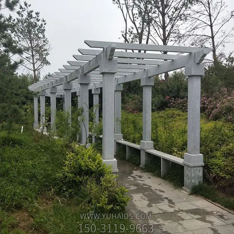 大理石花架，公園過(guò)道花架子雕塑