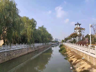 【石雕欄桿】淮安市清安河河道欄桿雙向漢白玉石雕欄桿工程